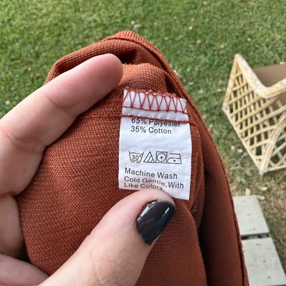 Burnt Orange Corduroy Zipper Jumper (Size M) - Picture 4 of 4